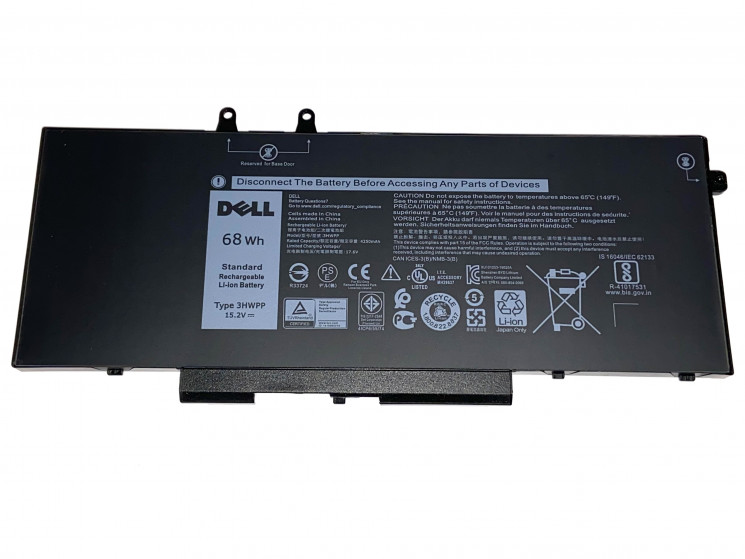 Аккумулятор для ноутбука Dell Latitude 5401, 5410, 5411, 5501, Precision 3541 Dell Type: 3WHPP 15.2V 68Wh оригинал