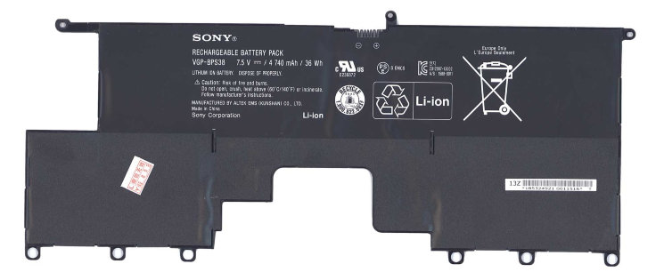 ​Аккумулятор для ноутбуков Sony Vaio SVP13212STBI (Pro 13) VGP-BPS38 7.5v 4740 mAh, 36 Wh ORIGINAL 