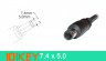 Блок питания, зарядка для ноутбука HP Split 13-M004TU X2 E6F05PA 19.5V 2.31A разъём 7.4-5.0мм игла по  Оригинал
