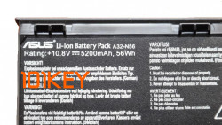 Аккумулятор Asus A32-N56 10,8v 5200mAh, 56Wh для ноутбуков Asus N46, N56, N76,  
