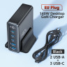 Настольное зарядное устройство 140W GaN 3xUSB - C + 2xUSB-A 3.0 Toocki original
